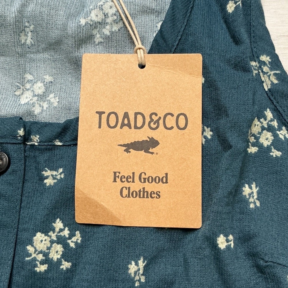 Toad & Co Manzana Tiered Tank Dress Midnight Print Medium New With Tags - Picture 4 of 5